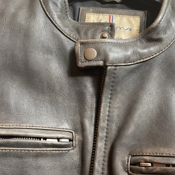 Men’s Wilsons Leather Jacket  size large - Picture 4 of 9